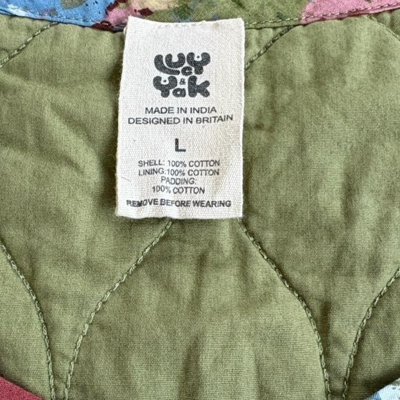 Like New Lucy & Yak Floral Quilted Open Front Vest Size Large - Picture 3 of 10